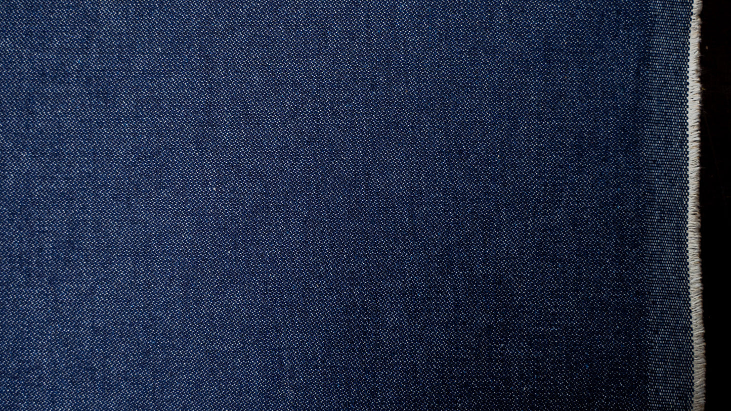 D-002 Indigo Broken-Twill Selvage Denim (13 oz) – Stoffbahn in voller Breite mit Webkante