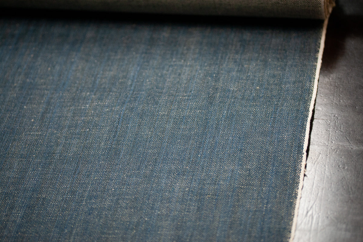 S-015 - 13 oz - antique blue selvage denim