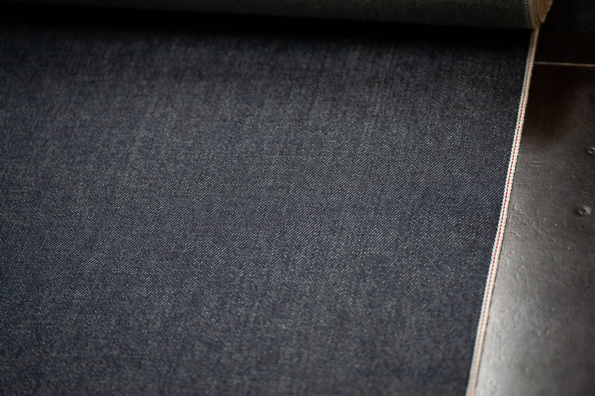 S-019 -12 oz - elastic dark indigo selvage denim