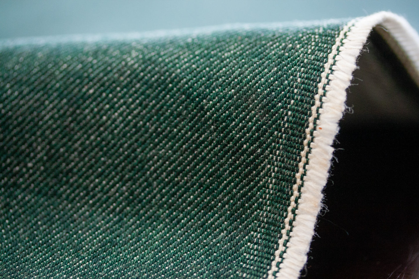 D-001 - 11,5 oz - forrest green denim