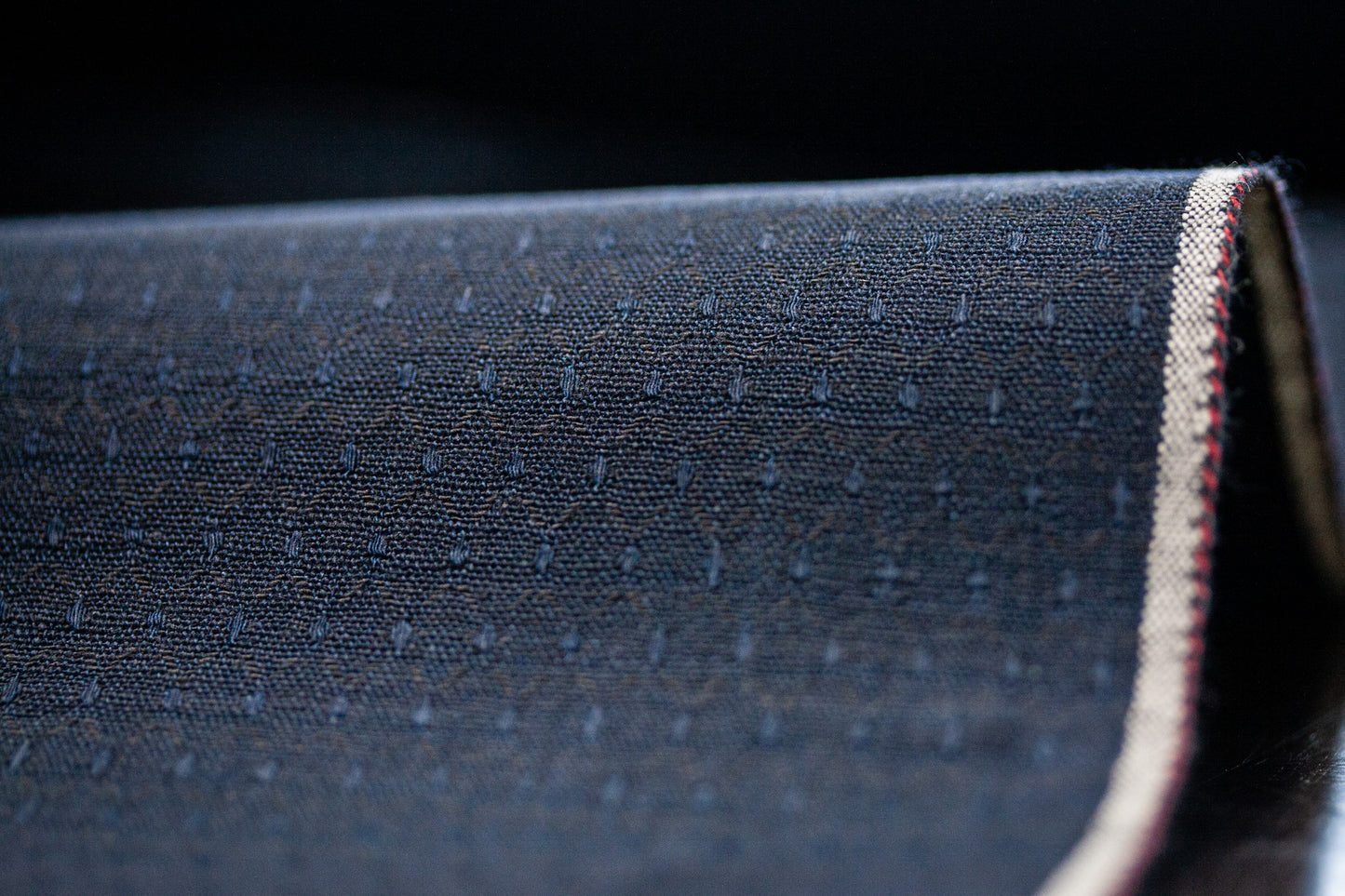 S-044 - 5 oz - dotted, indigo selvage denim