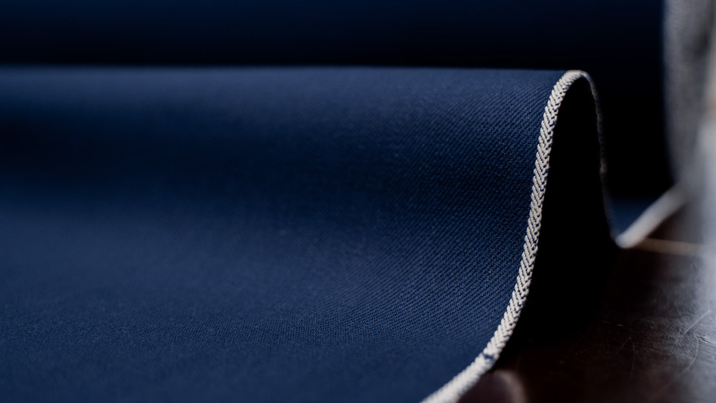 S-014 - 13 oz - mid indigo selvage denim