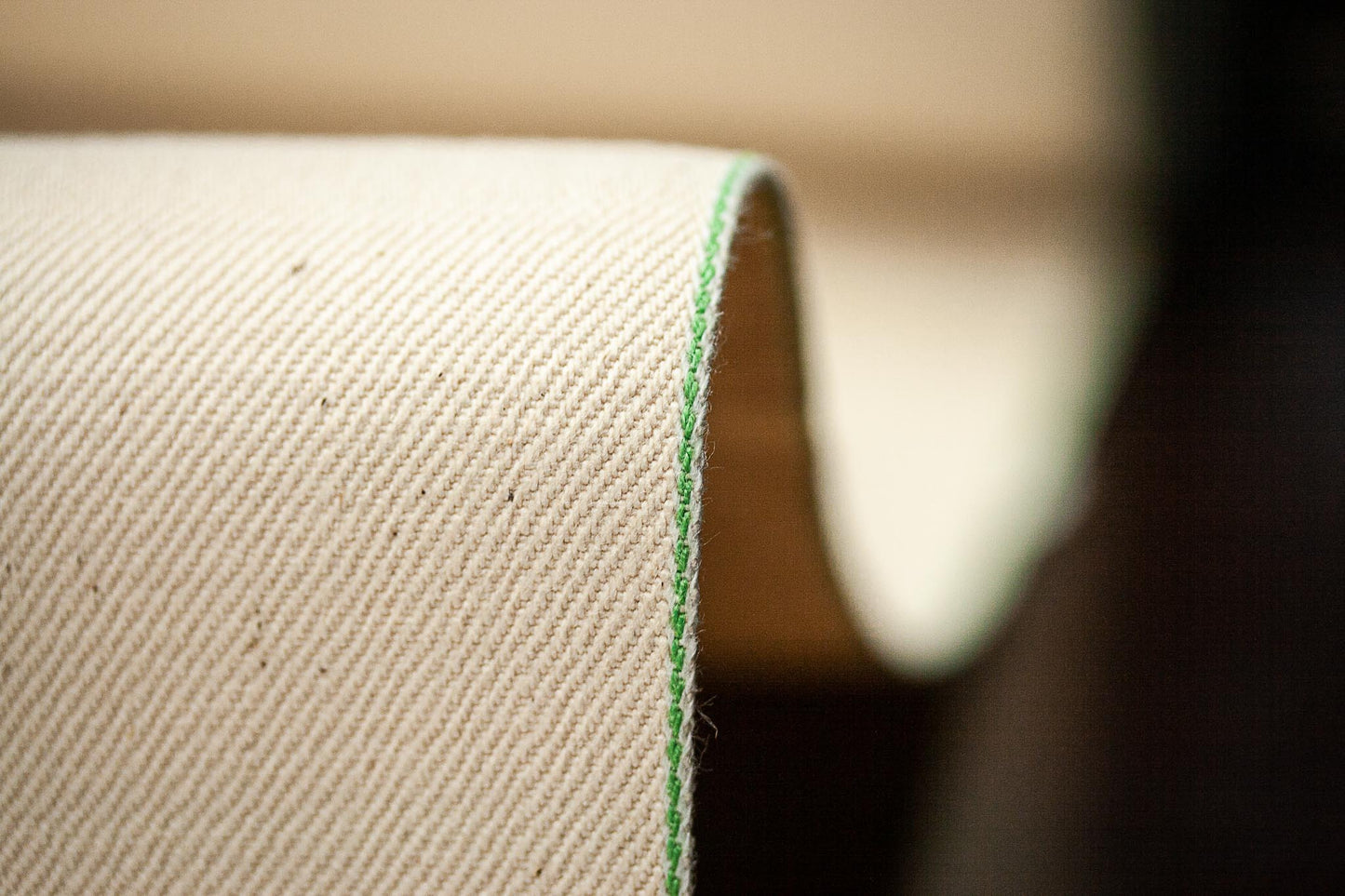 S-026 - 12 oz - cream selvage denim