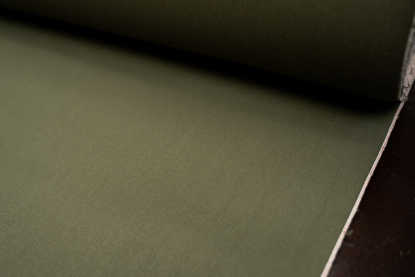 S-047 - 12 oz - military green selvage denim