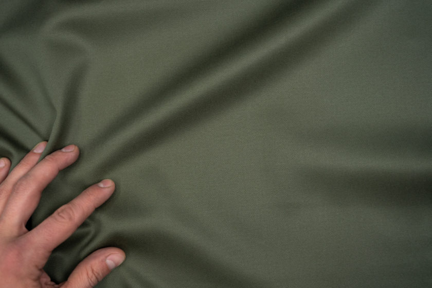 military green Twill aus Baumwolle, cotton twill Lining